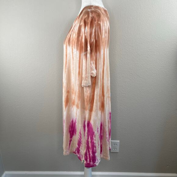 Z Supply Delta Sahara Tie Dye Mini T-Shirt Dress Short Sleeve Medium NWT - Picture 8 of 15